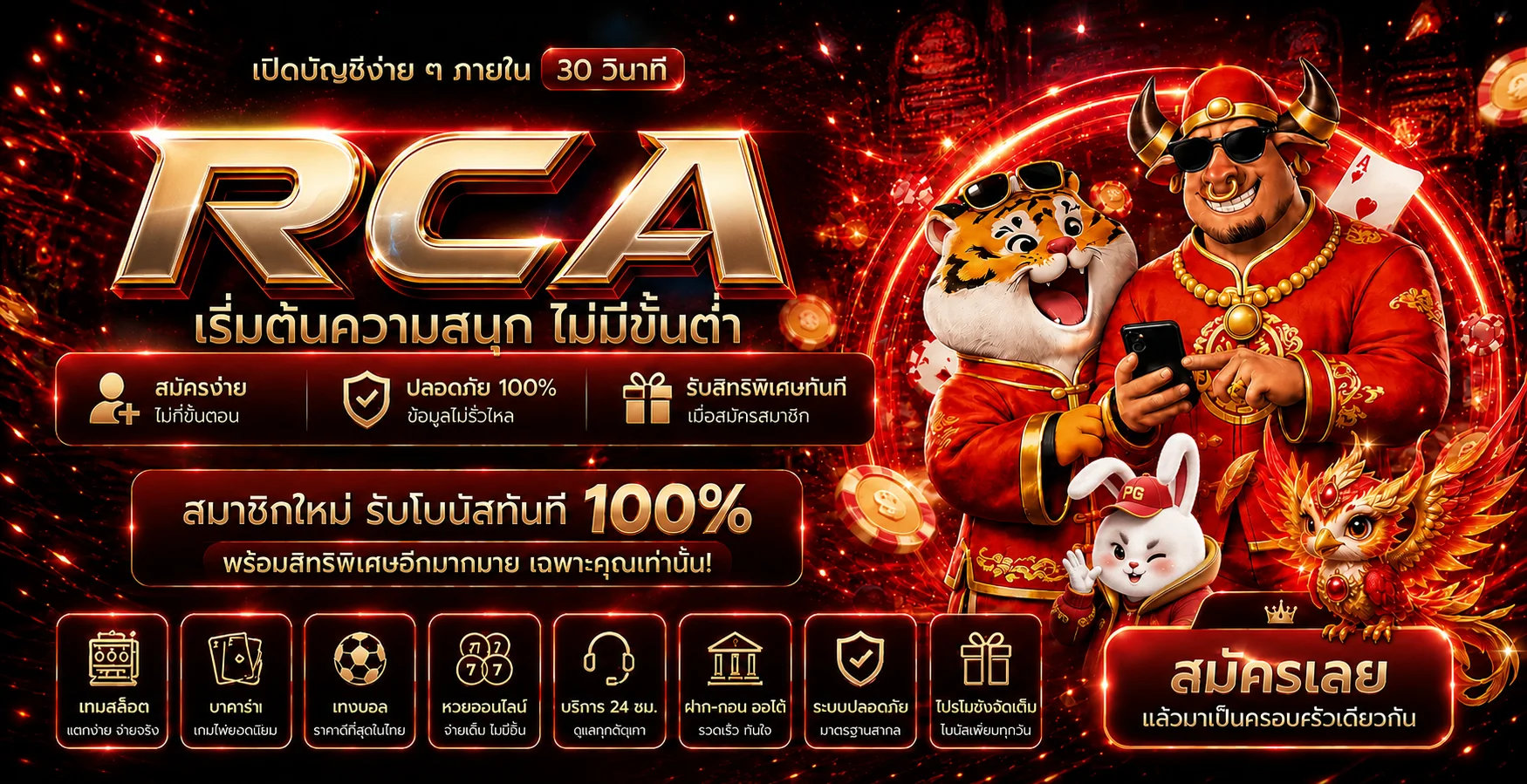 RCA สมัครสมาชิกและเริ่มต้นด้วยข้อมูลที่ชัดเจน